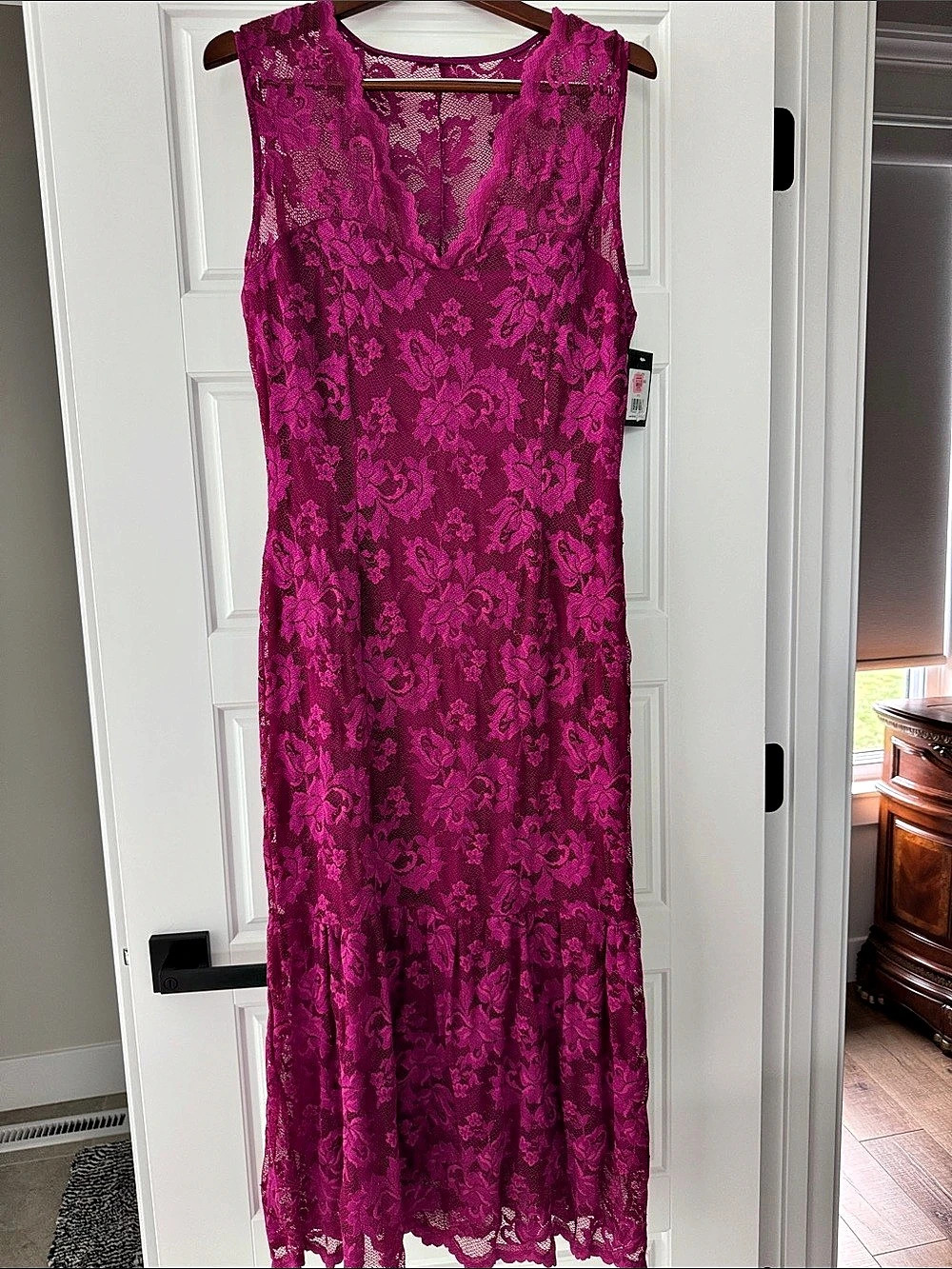 Marina Floral Lace Maxi Dress in Pink NWT